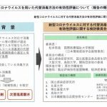 新型コロナウィルスを用いた代替消毒方法の有効性評価について